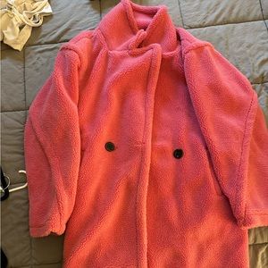 Pink fluffy coat